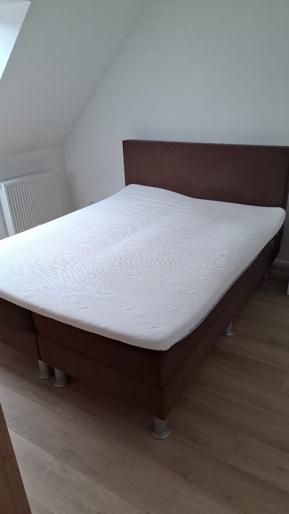 boxspring, Ophalen, Gebruikt, Bruin, Tweepersoons