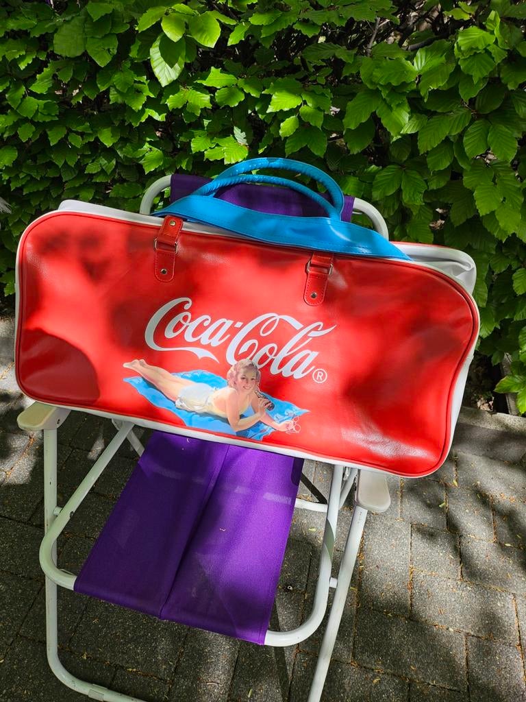 Sac sport cuir Coca-Cola vintage, Caravanes & Camping, Enlèvement ou Envoi