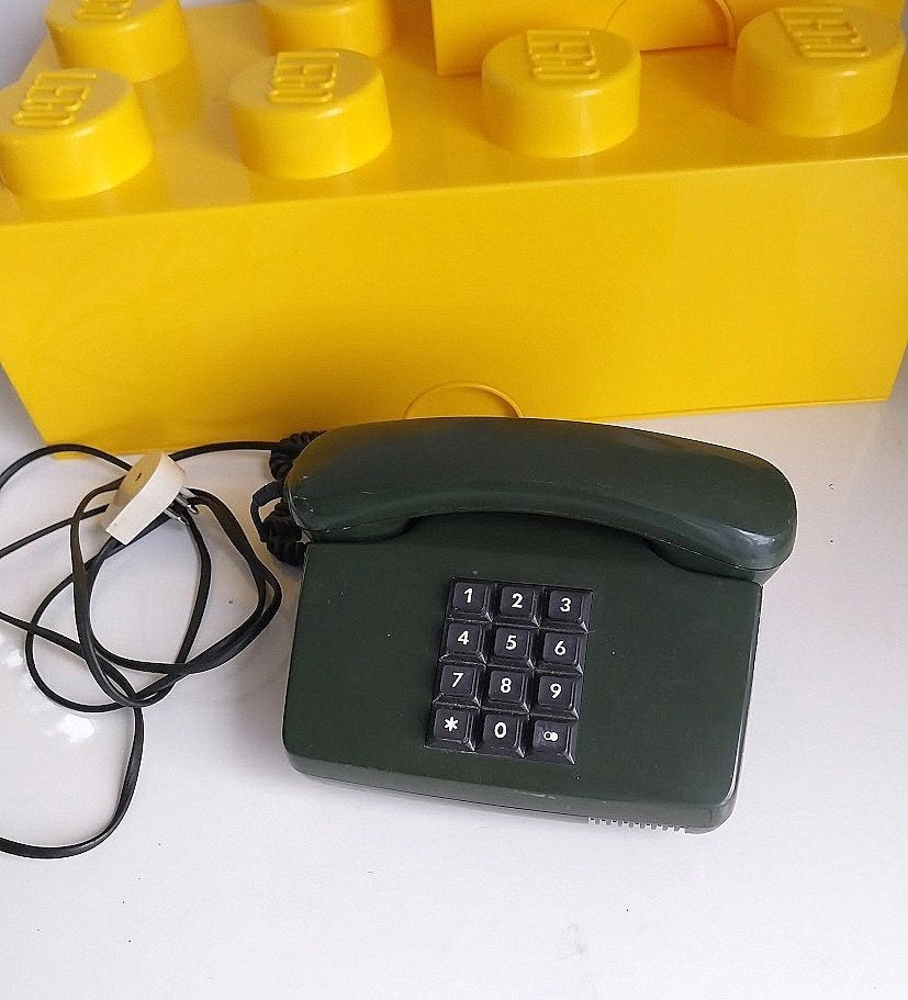 Oude groene telefoon, Antiek en Kunst, Ophalen of Verzenden