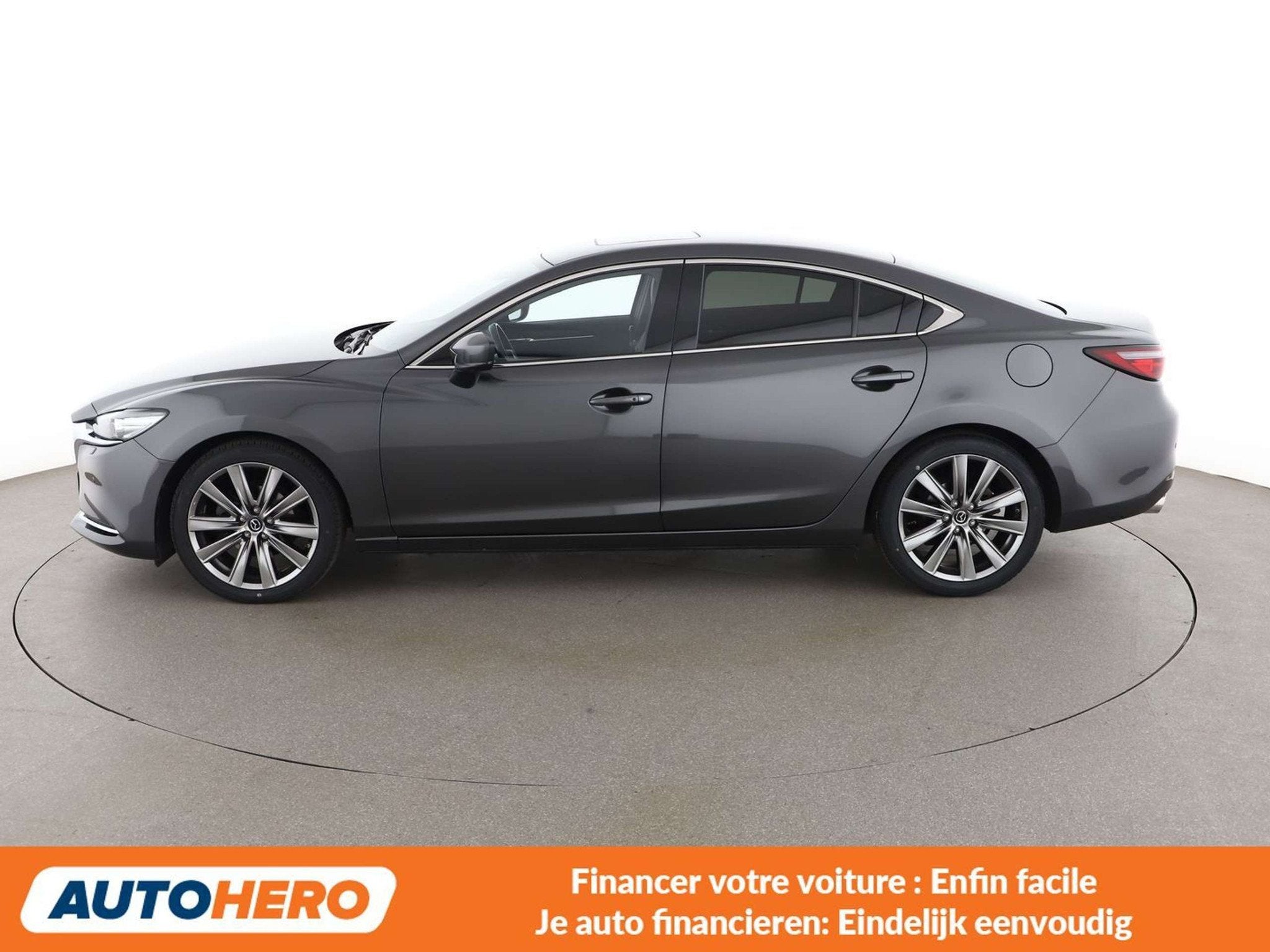 Mazda 6 2.0 Exclusive-Line (année de construction 2019), Autos, Cuir, Argent ou Gris, Détection des panneaux routiers, Noir