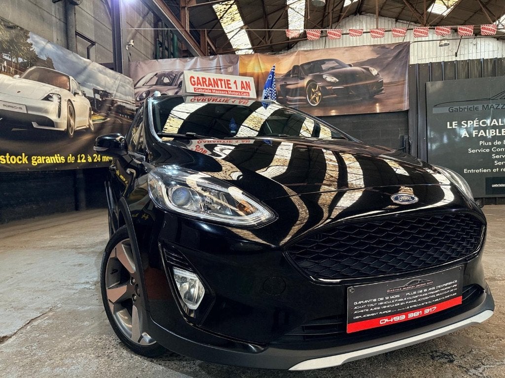 Ford Fiesta 1.0i Active Cuir GPS CarPlay Camera, Auto's, Ford, Dealer onderhouden, Zwart, Leder, Handgeschakeld
