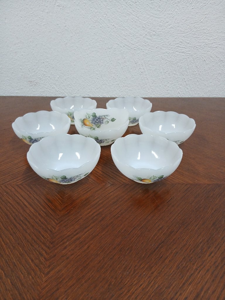 Vintage Arcopal France "Fruits de France" schaaltjes, Ophalen of Verzenden
