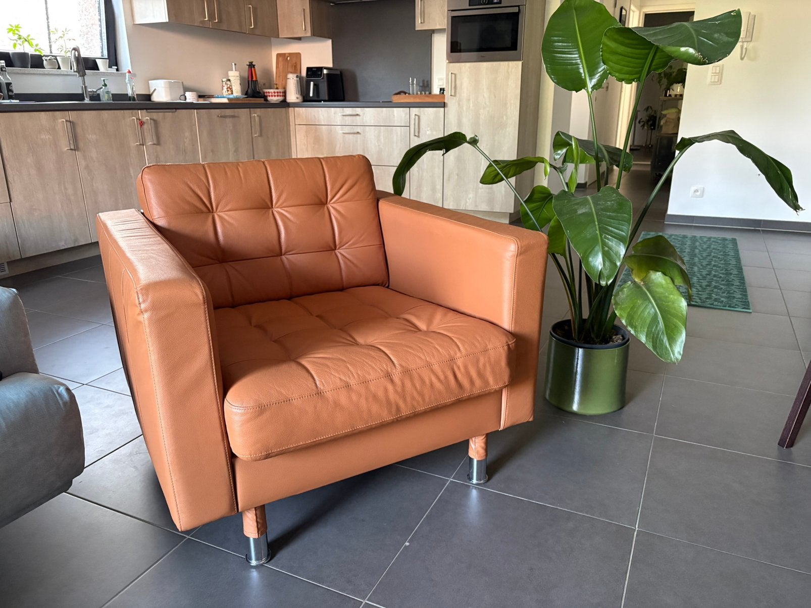 Ikea Landskrona fauteuil Bruin, Enlèvement, Comme neuf