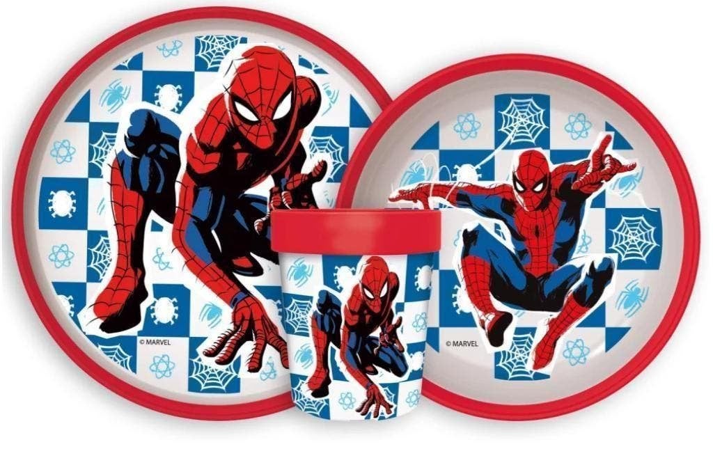 Spiderman Kinderservies - Magnetron - Marvel Eetsetje, Kinderen en Baby's, Ophalen of Verzenden, Nieuw
