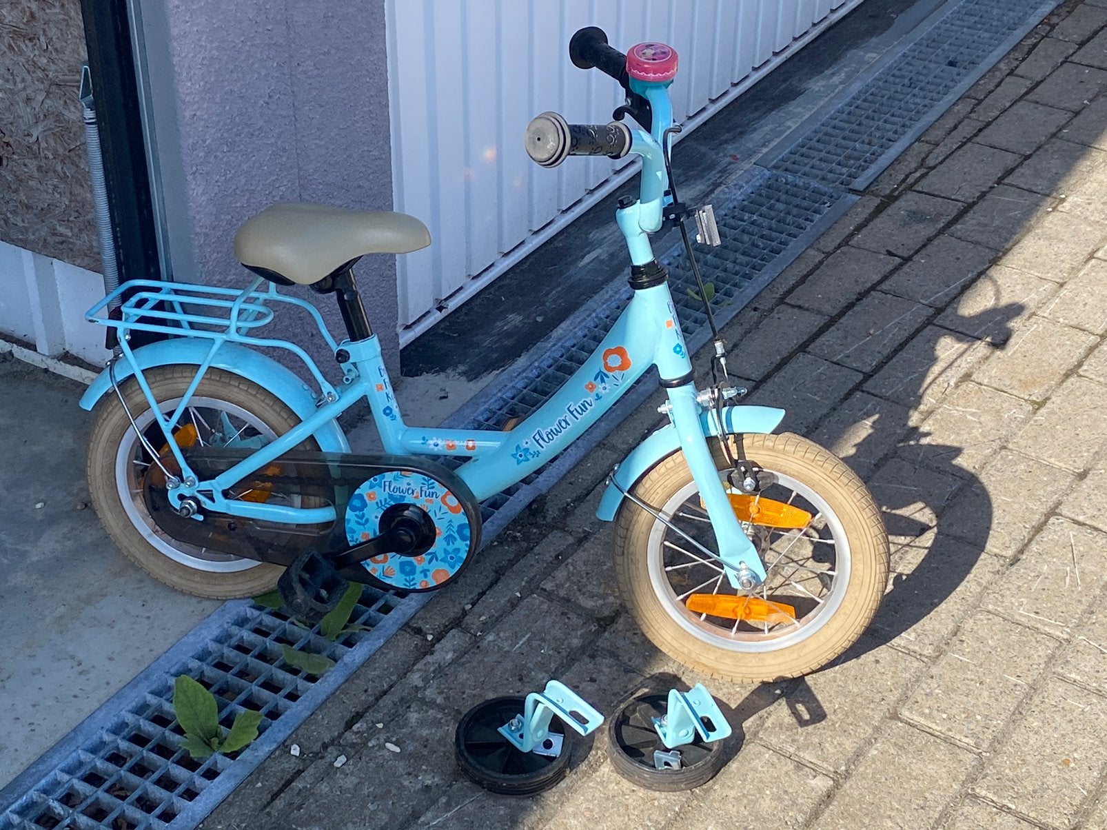 Kinderfiets Bike Fun Kids voor 3- a 4-jarige, Fietsen en Brommers, Ophalen, Terugtraprem, Zijwieltjes, Minder dan 16 inch