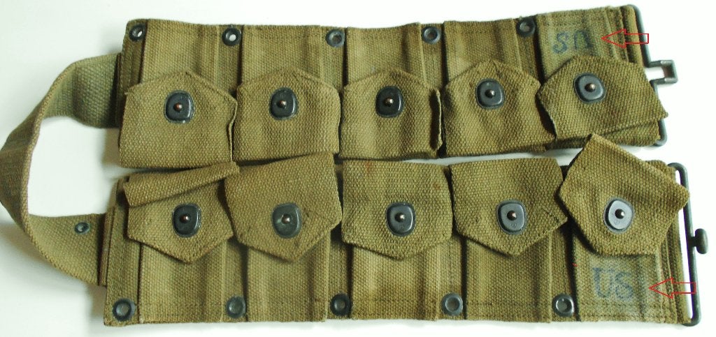 Ceinturon  cartouchière Garand  post WW2, Enlèvement ou Envoi, Armée de terre, Autres types