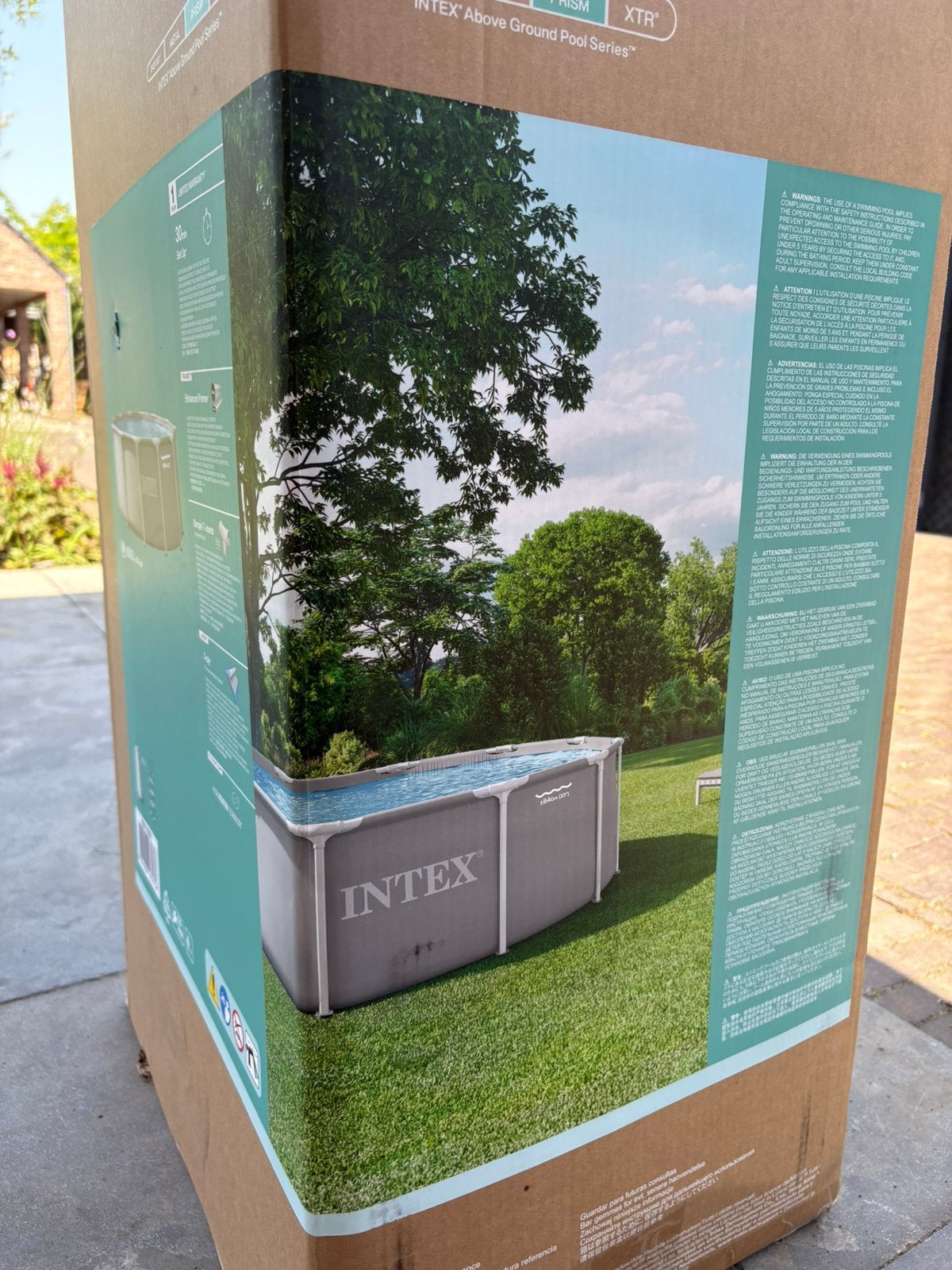 Zwembad intex 366x99, Ophalen, 80 tot 120 cm, Rond, Opzetzwembad