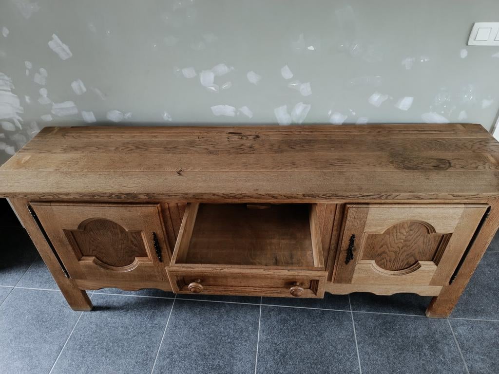 Buffetkast om te renoveren – massief eikenhout, Ophalen, Eikenhout