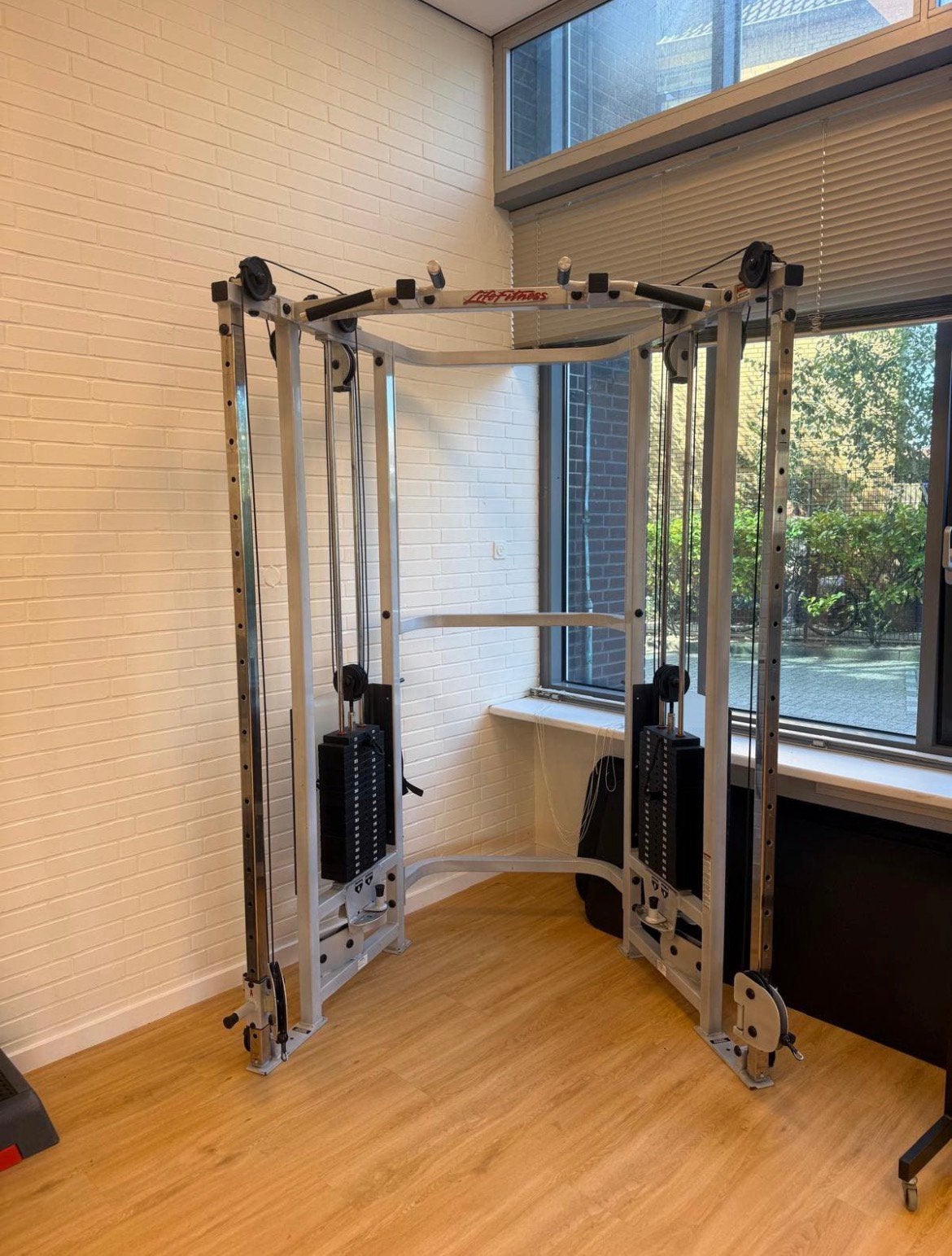 Life Fitness Dual Adjustable pulley / kabel machine / cables, Sport en Fitness, Fitnessmaterialen, Ophalen, Gebruikt, Benen, Overige typen