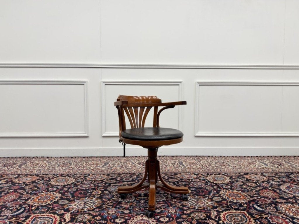 Klassiek Engelse Thonet Bureaustoel, Antiek en Kunst, Ophalen
