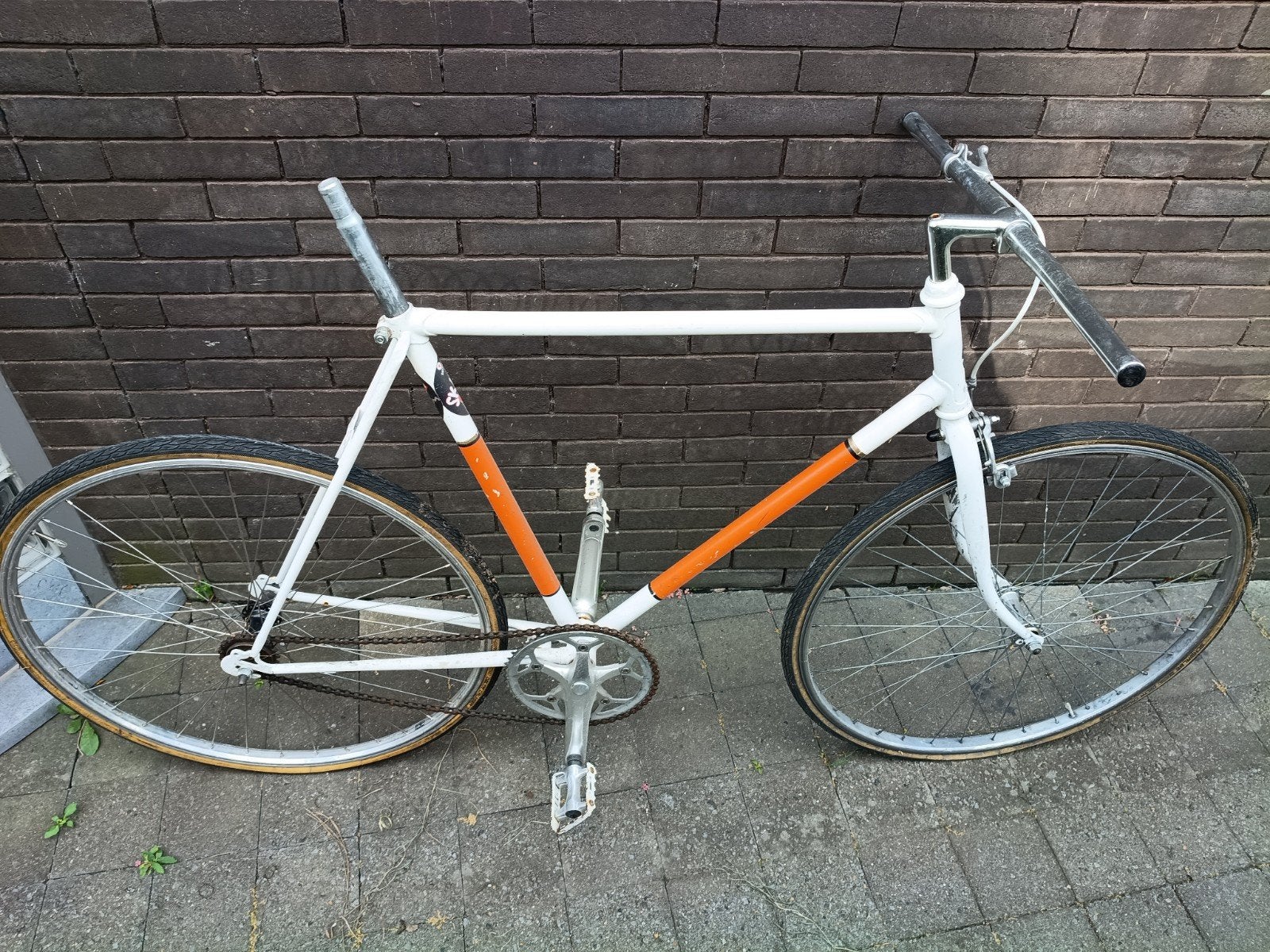 Retro singlespeed / stadsfiets project (zonder zadel), Fietsen en Brommers, Ophalen