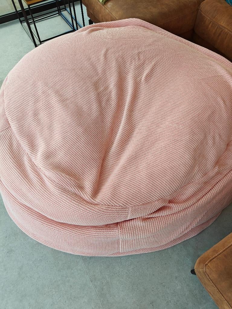 Big Bertha Original zitzak, Enlèvement, Comme neuf, Rose, Pouf