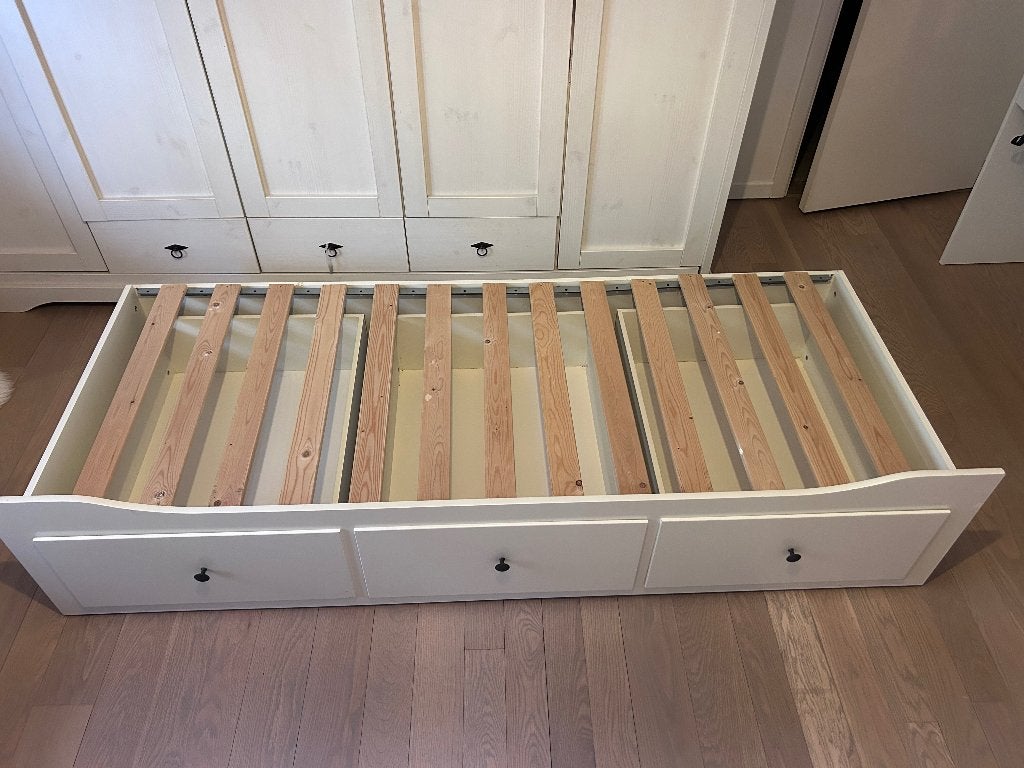 IKEA kinderbedframe (80x200 cm) met 3 opbergschuiven, Une personne, Utilisé, 200 cm, Enlèvement