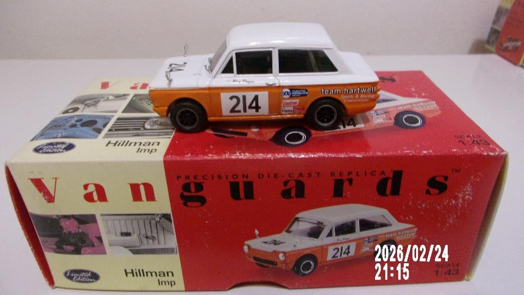 RARE! HILLMAN IMP HARTWELL.1912/4000.VANGUARDS 1/43,LIKE NEW, Hobby en Vrije tijd, Modelauto's | 1:43, Ophalen of Verzenden, Zo goed als nieuw