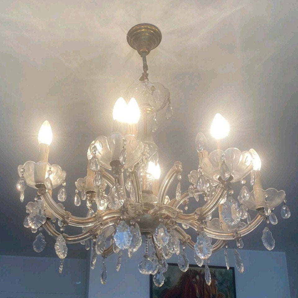 Lustre Maria-Theresia à 12 bras, parfait état, Enlèvement