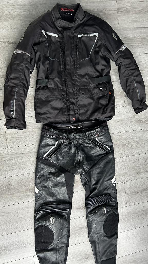 Richa motorpak zwart (Jas 5XL Broek 46), Dames, Jas | leer, Ophalen of Verzenden, Nieuw zonder kaartje