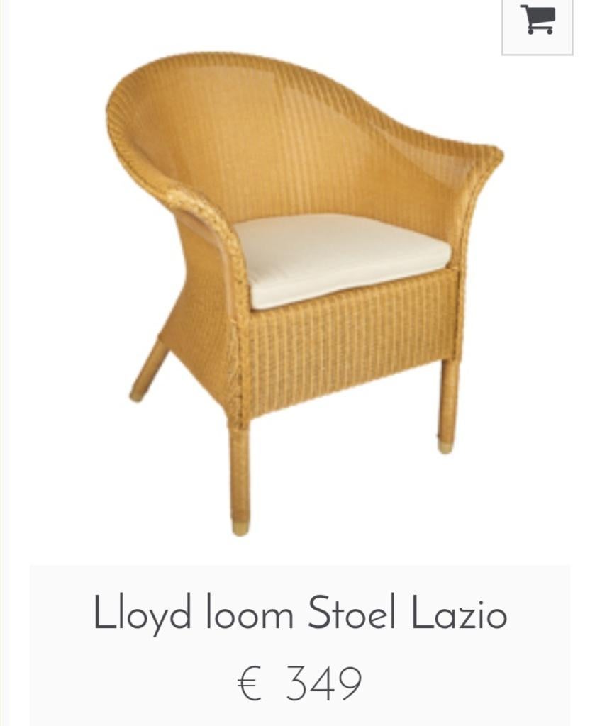 Lloyd loom stoel Lazio, Maison & Meubles, Chaises, Osier ou Rotin, Autres couleurs, Comme neuf, Enlèvement