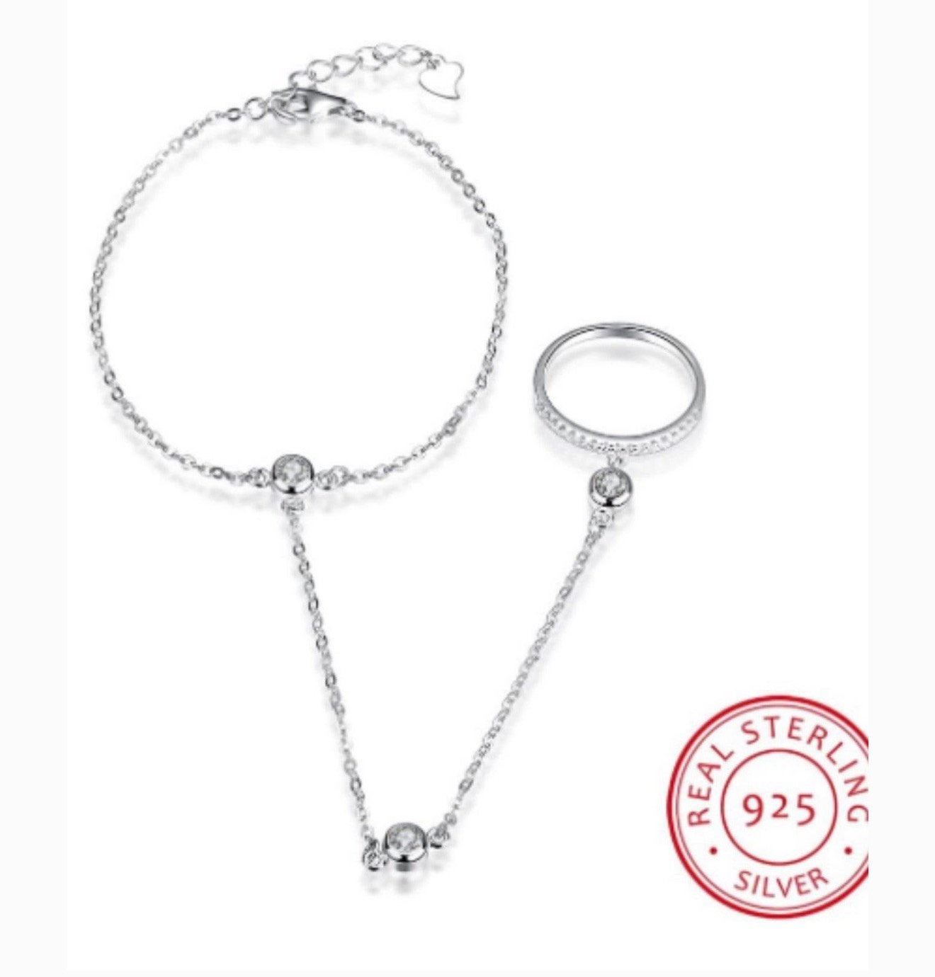 de bijoux, bracelet, bague et doigt, en argent sterling 925, Neuf, Enlèvement ou Envoi, Avec strass, Argent