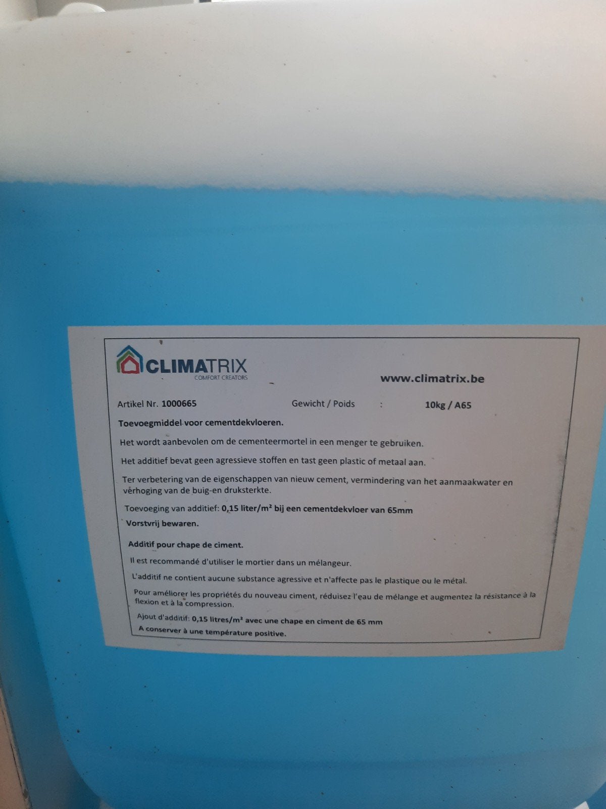 3 bidons toevoegmiddel voor cementdekmiddel, Ophalen, Nieuw