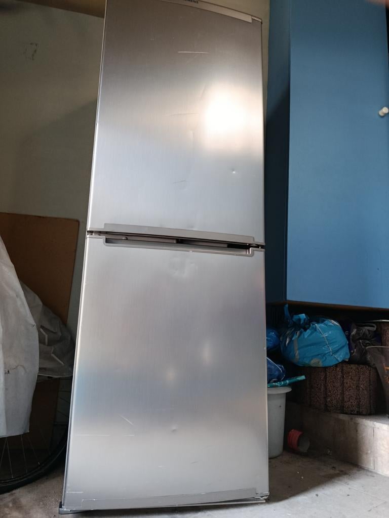 Gent buurt Bijloke. combi koelkast-diepvrs. zilver. Siemens., Enlèvement, Utilisé, 90 cm ou plus, 160 cm ou plus