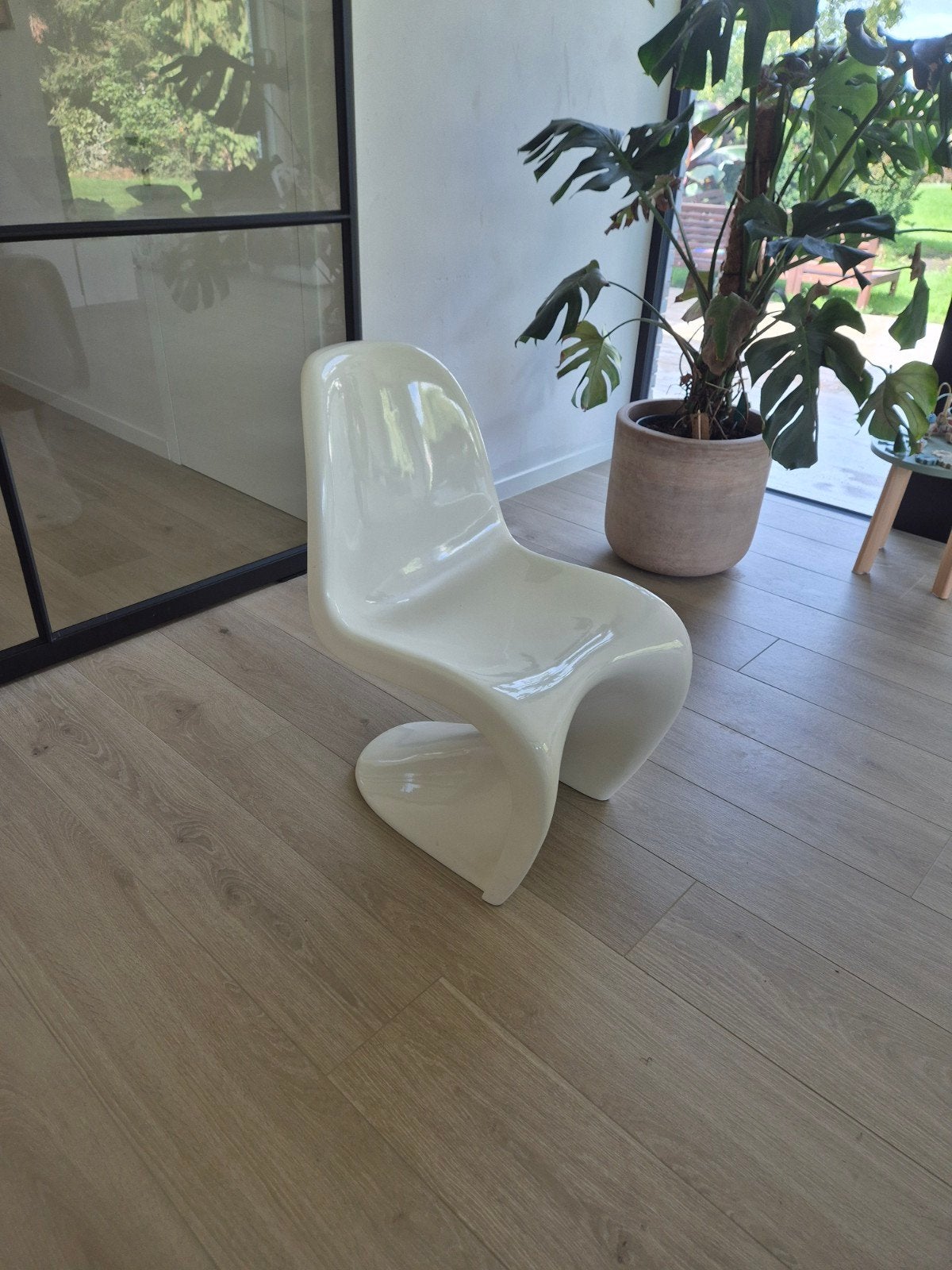 vintage kunststof stoelen 6 stuks (geen echte vitra's), Huis en Inrichting, Ophalen, Gebruikt, Kunststof