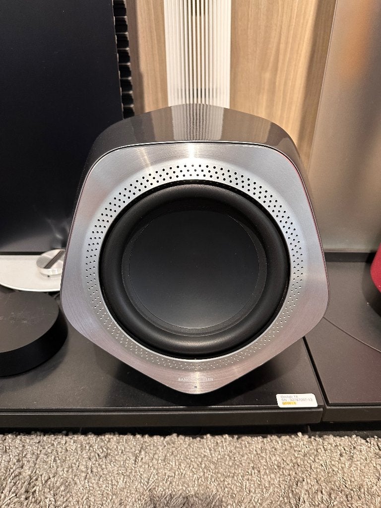 Bang & Olufsen Beolab 19 Silver subwoofer WISA - B&O, Audio, Tv en Foto, Subwoofer, Info@bang-olufsen.dk, Zo goed als nieuw, Bang & Olufsen