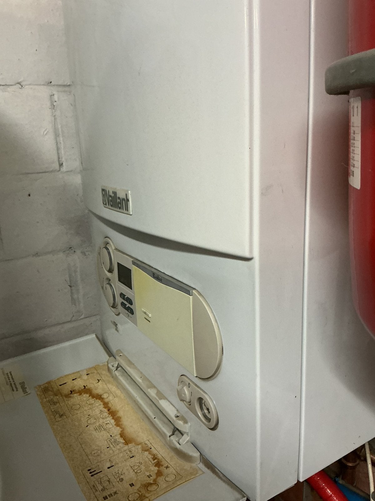 Gasketel vaillant + expansievat en draadloze thermostaa, Ophalen, Gebruikt, Aardgas, Boiler