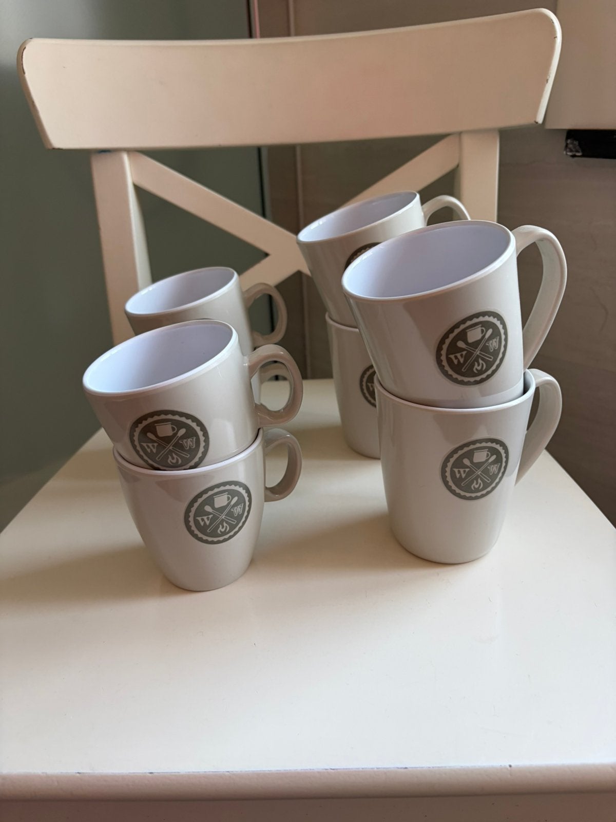 Tassen in melamine, Caravans en Kamperen, Ophalen, Zo goed als nieuw