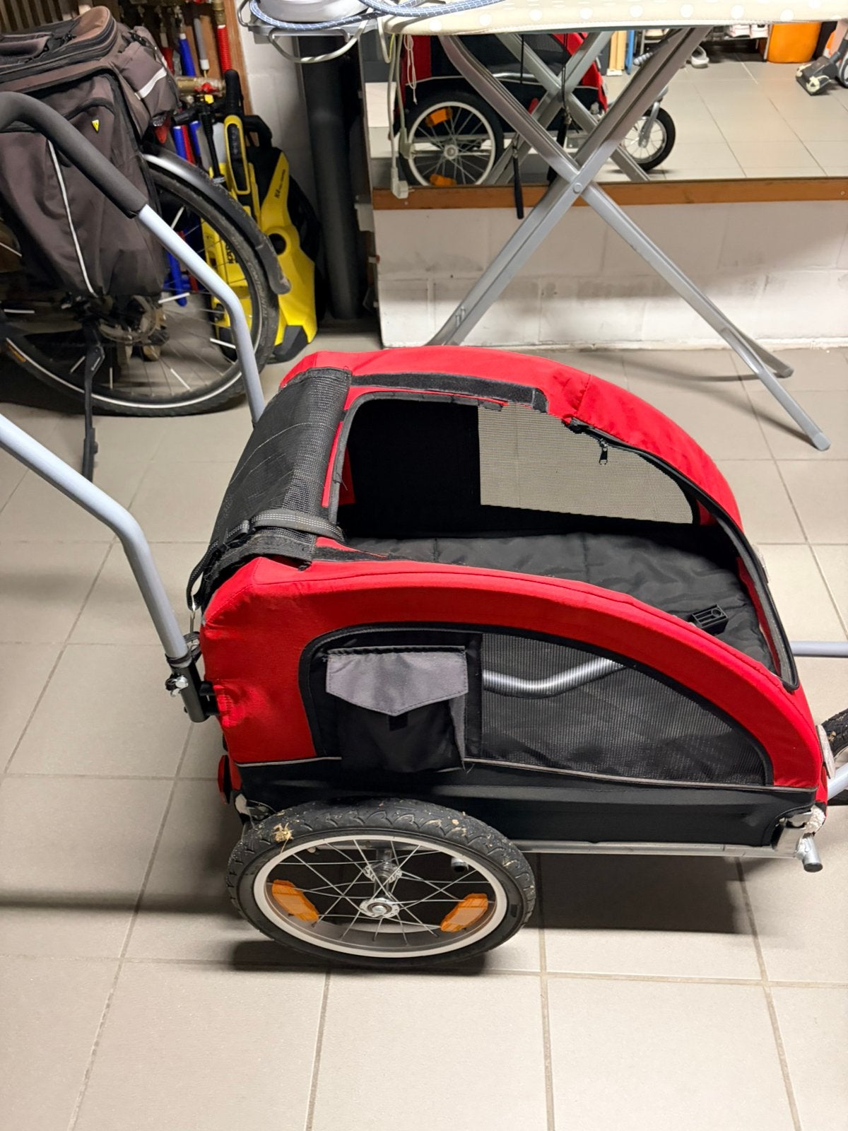 Fiets-en wandelkar Trixie M, Remorque pour chien, Pliable, 20 à 40 kg, Enlèvement
