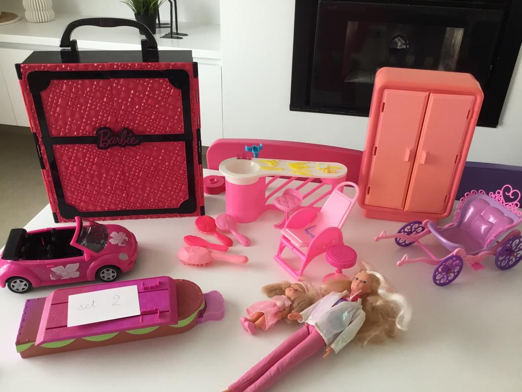 Barbie set enz, Ophalen, Zo goed als nieuw, Barbie