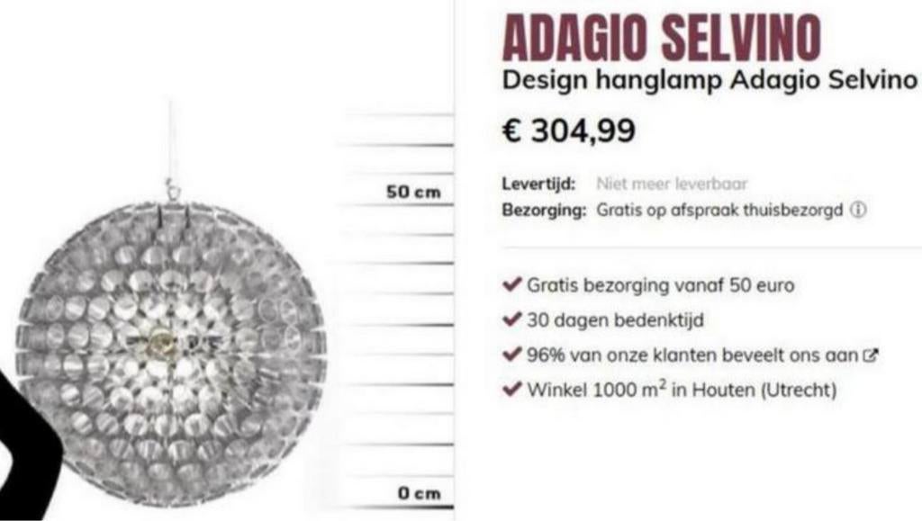 Superbe lampe vintage du designer italien Adagio Selvino, Enlèvement, Utilisé