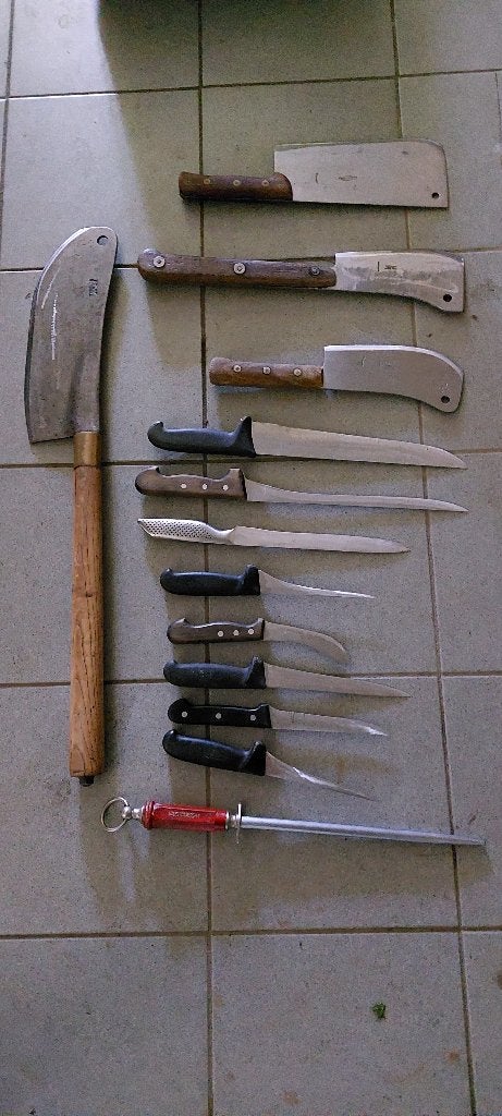 Beenhouwerij messen en kapmessen, Ophalen, Gebruikt, Bakkerij en Slagerij