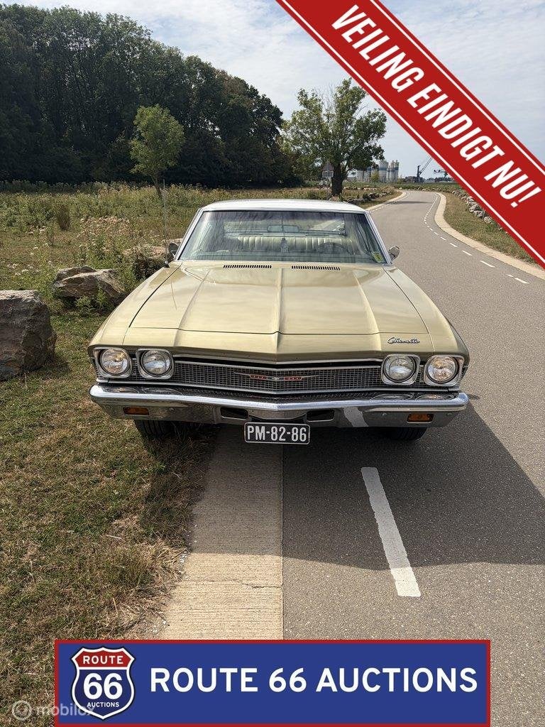 Chevrolet Chevelle Malibu | 1968 | Route 66 Auctions, Chevrolet, Zwart, Bedrijf, Handgeschakeld