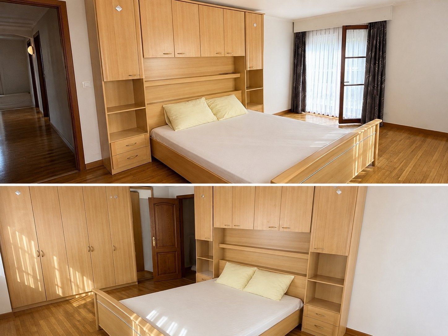 Bed afhalen in Gentbrugge tegen woensdag 26/08, Ophalen, Gebruikt, Beige, Tweepersoons