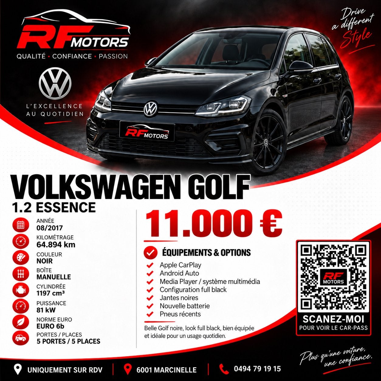 VOLKSWAGEN GOLF 1.2 TSI  /2017 /64.894 KM /GARANTIE, Achat, Euro 6, Entreprise, Boîte manuelle