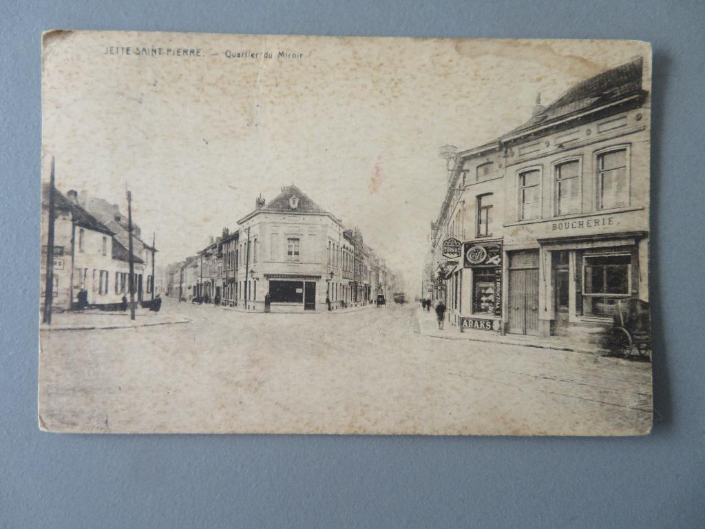 Jette Saint Pierre Quartier du miroir boucherie vd Reken, Collections, Cartes postales | Belgique, Envoi, 1920 à 1940, Affranchie