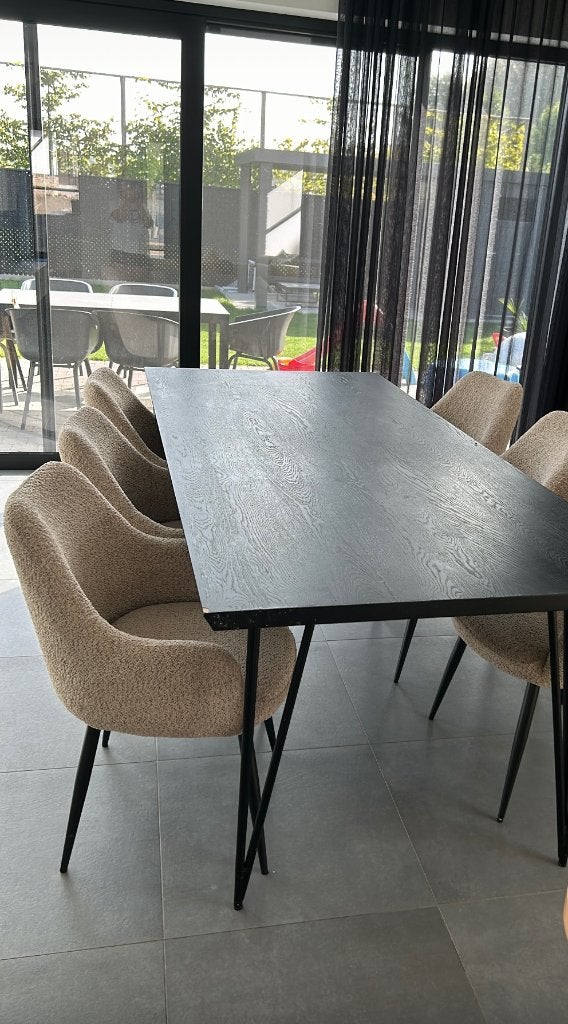 Eettafel + 6 stoelen, Ophalen, Gebruikt, 4 tot 6 stoelen