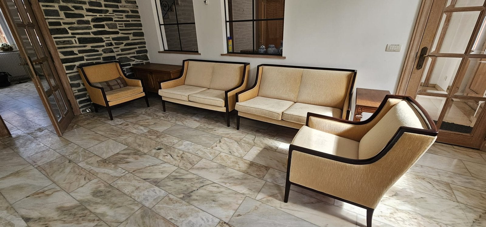 Ensemble salon Vintage, Huis en Inrichting, Ophalen, Gebruikt, Hout