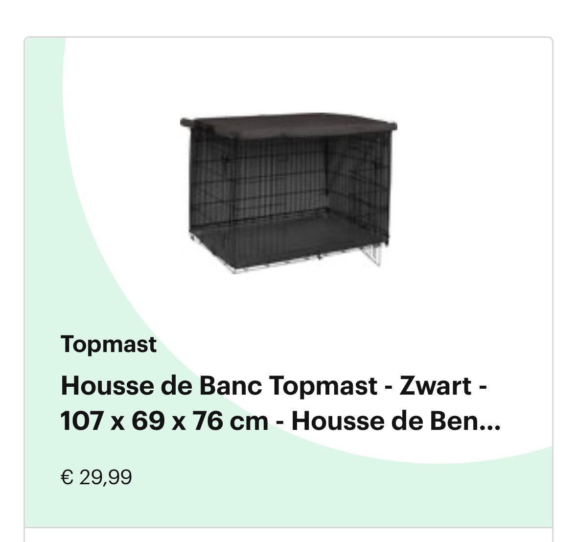 Honden bench met hous, Ophalen, Zo goed als nieuw