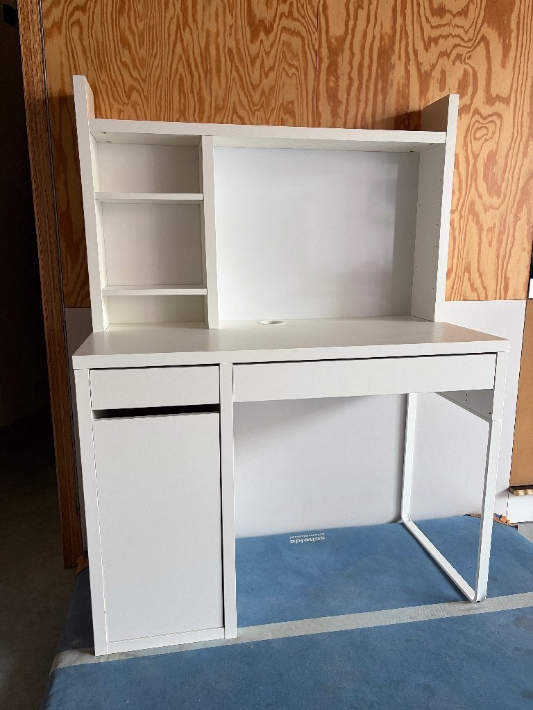 Ikea MICKE Bureau, wit, 105x50 cm, Huis en Inrichting, Bureaus, Ophalen, 105 cm, Spaanplaat of MDF, 50 cm
