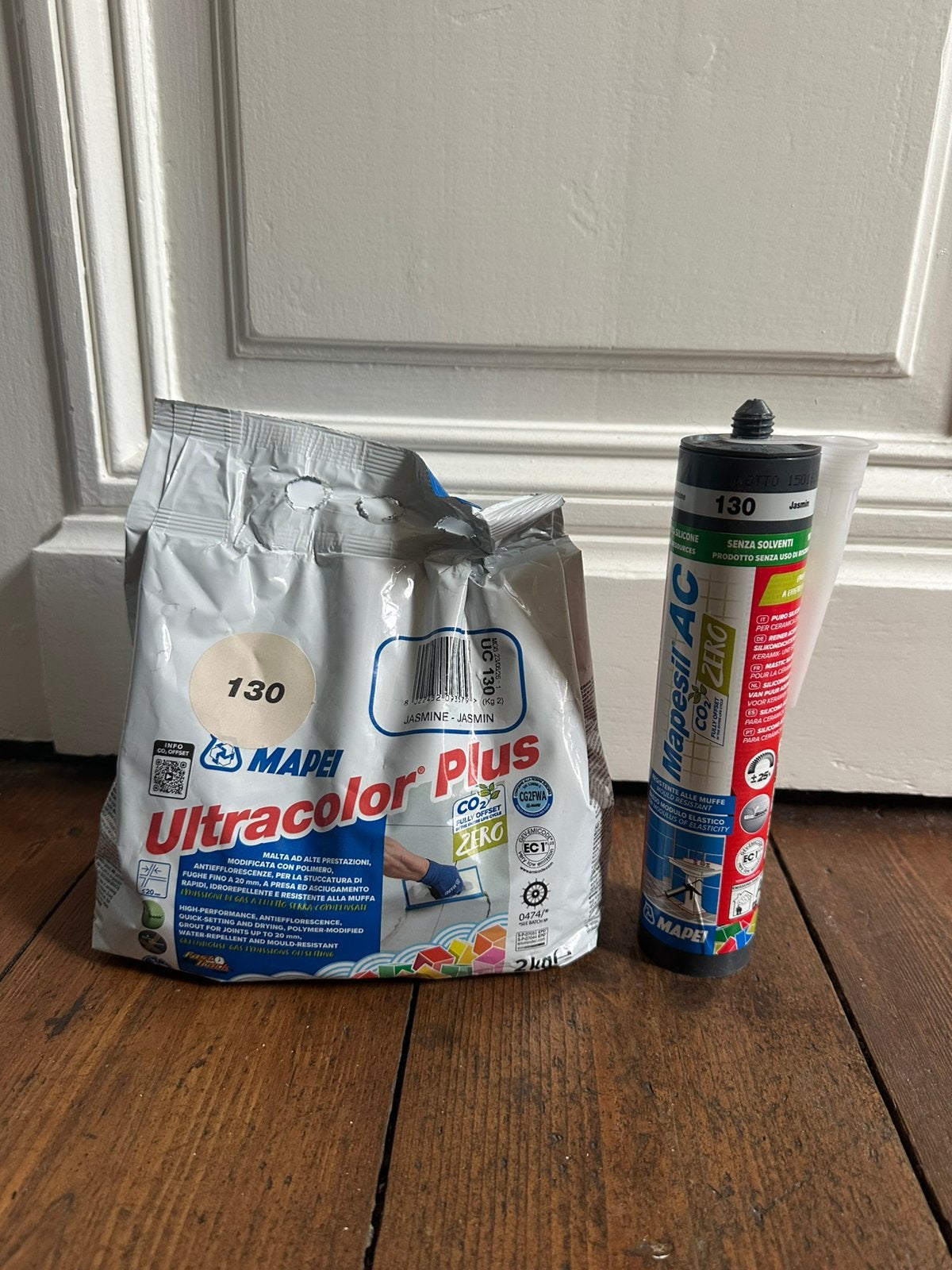 Mapei Ultracolor 2kg + Mapesil silicone 130 Jasmine (nieuw), Bricolage & Construction, Enlèvement, Neuf, Carrelage mural