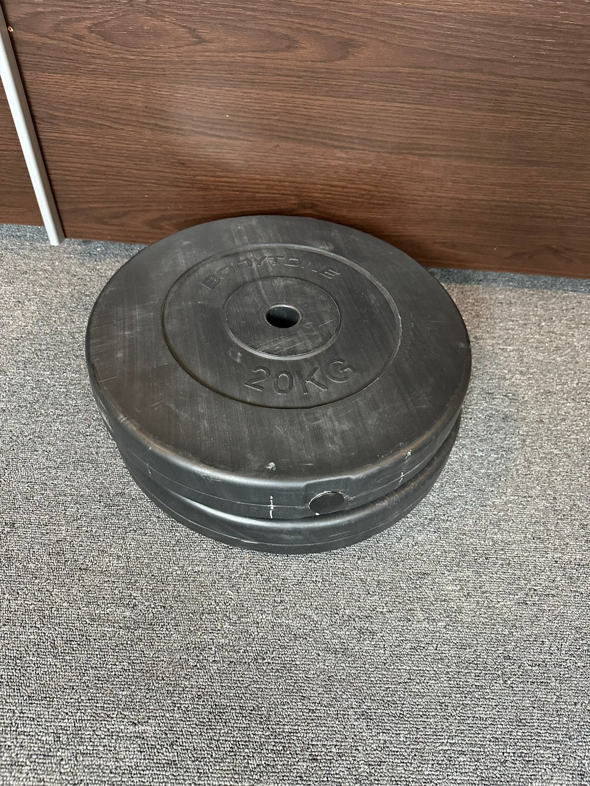 Halterschijven 20kg, Ophalen, Zo goed als nieuw, Halterschijven