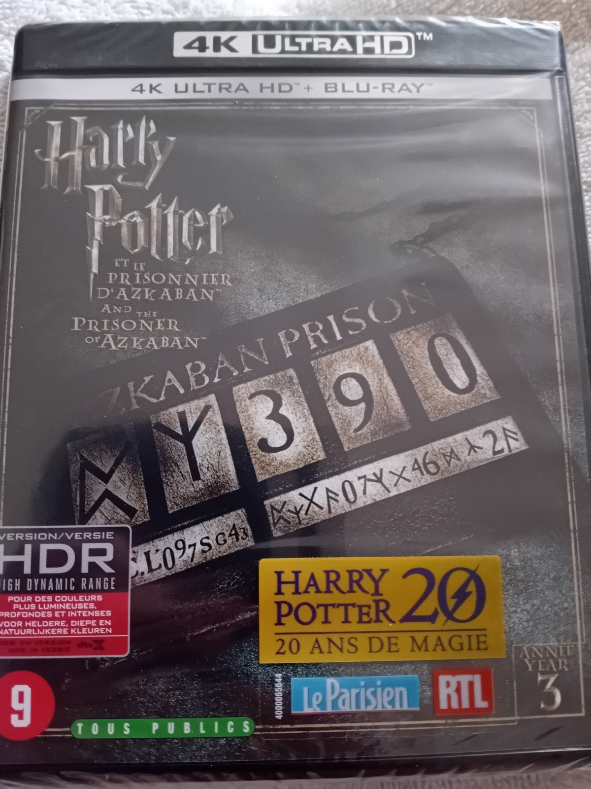 harry Potter et le prisonnier d'azkaban 4k, Néerlandais, Enlèvement, Blu-ray, Neuf, dans son emballage