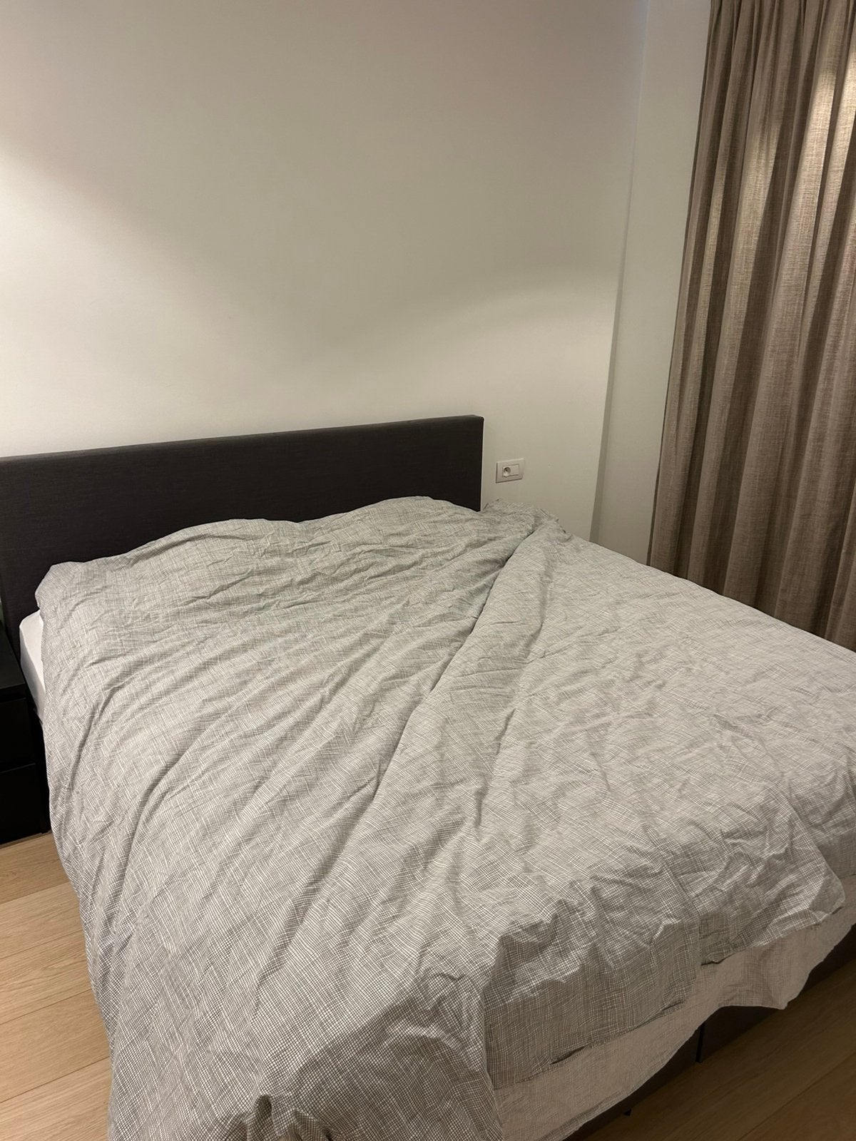 Boxspring, Ophalen, Gebruikt, Blauw, 210 cm