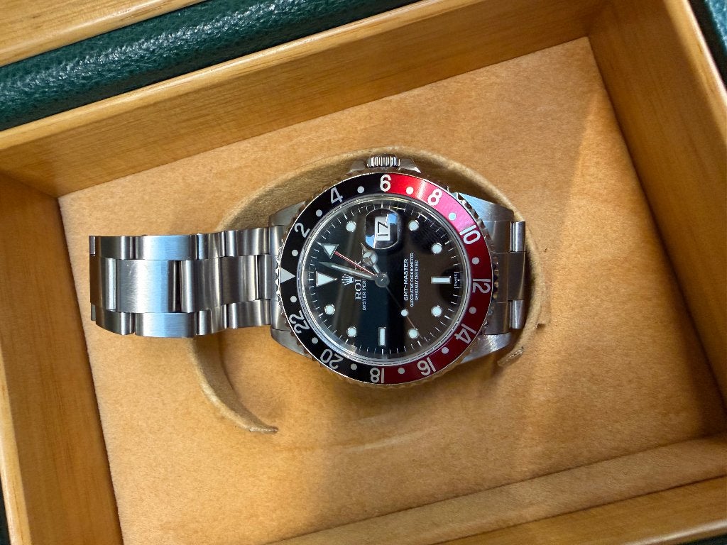 Rolex GMT Master coke 1999, Bijoux, Sacs & Beauté, Montres | Hommes, Enlèvement, Comme neuf, Montre-bracelet, Rolex