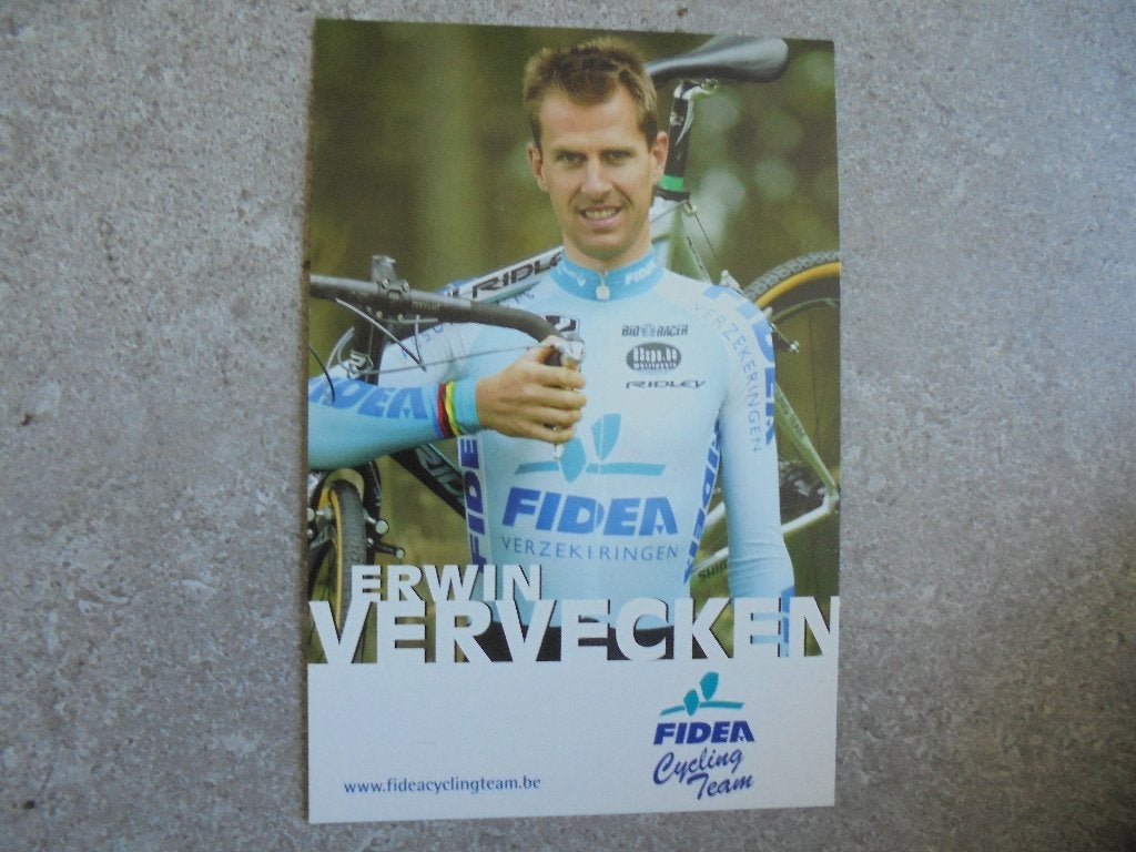 Wielerfoto Erwin Vervecken, Verzenden