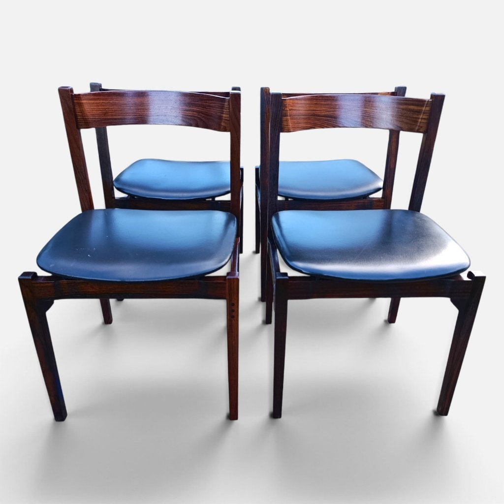 4x Gianfranco Frattini stoel Cassina 1960s Italy Rosewood, Ophalen of Verzenden