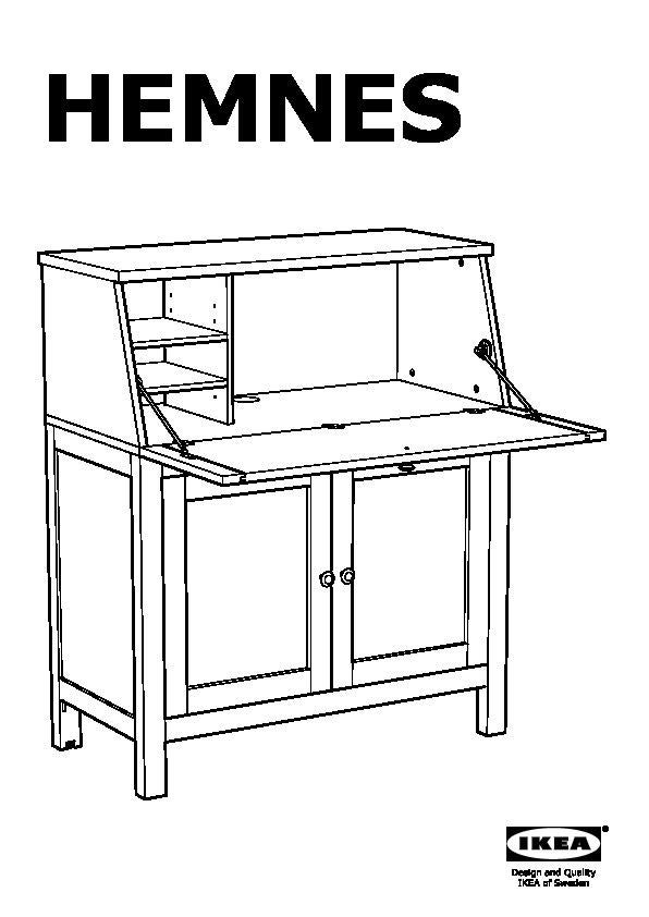 Hemnes secretaire, Enlèvement, Utilisé