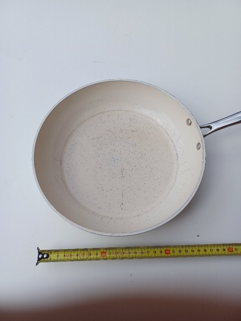 Crèmekleurige koekenpan (Ø 24 cm), Enlèvement, Utilisé, Poêle à frire