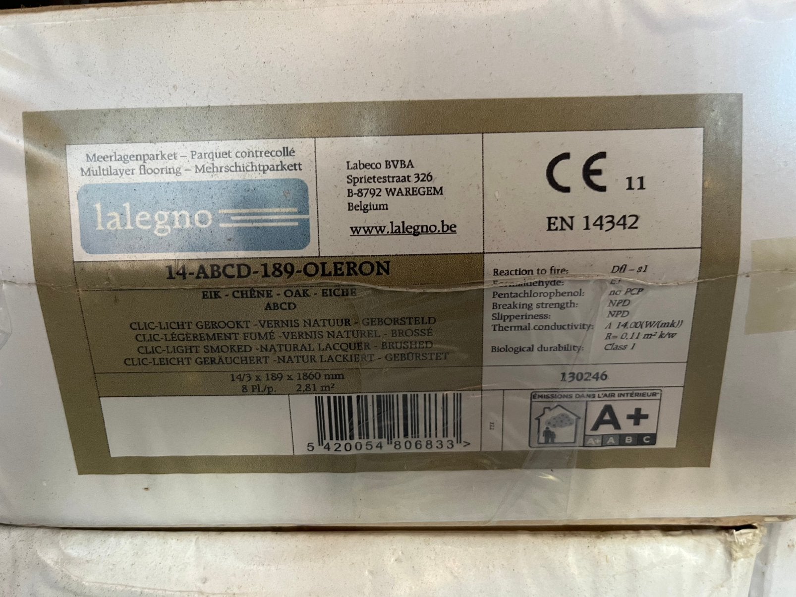 Meerlagige eiken parket, Ophalen, Nieuw, Hout, Parket